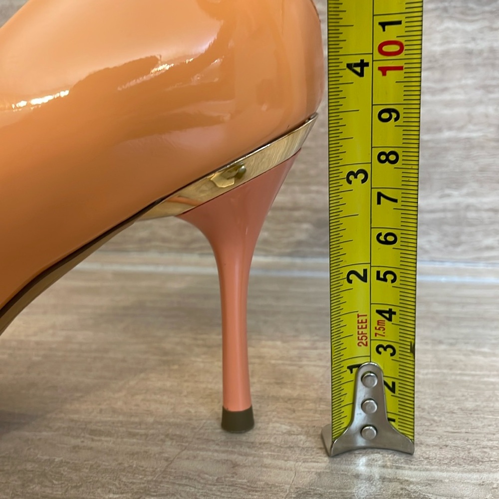SAM EDELMAN UEC size 8 “Camdyn” Stiletto Heels coral orange pink heel detail - Picture 10 of 16